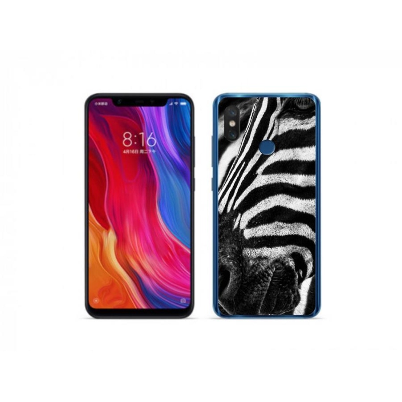 Gélový kryt mmCase na mobil Xiaomi Mi 8 - zebra