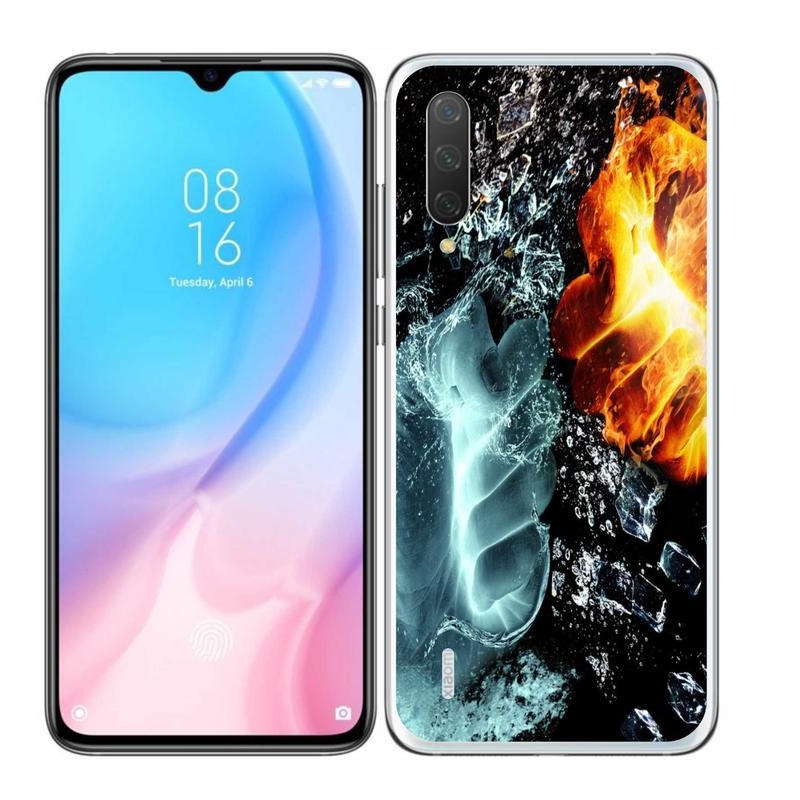 Gélový kryt mmCase na mobil Xiaomi Mi 9 Lite - voda a oheň