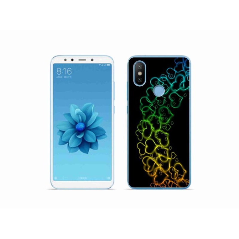Gélový kryt mmCase na mobil Xiaomi Mi A2 - farebná srdiečka