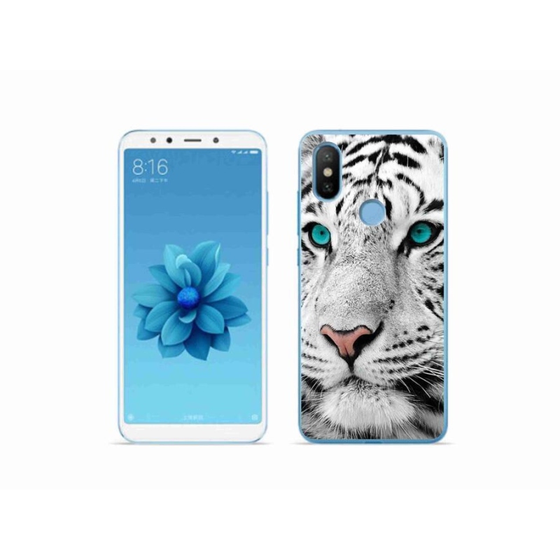 Gélový kryt mmCase na mobil Xiaomi Mi A2 - biely tiger