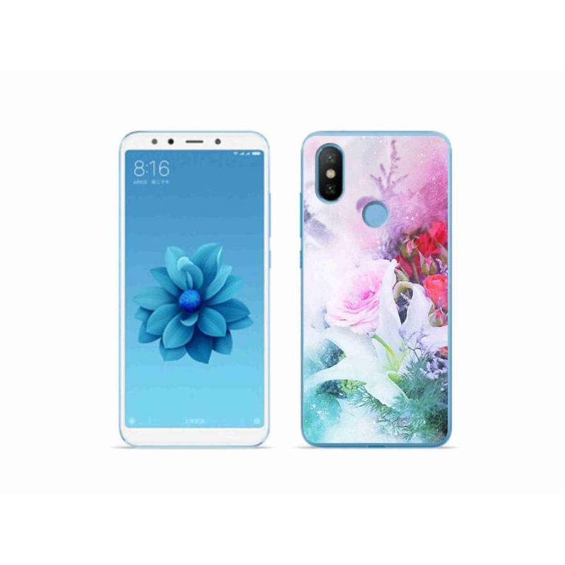 Gélový kryt mmCase na mobil Xiaomi Mi A2 - kvety 4