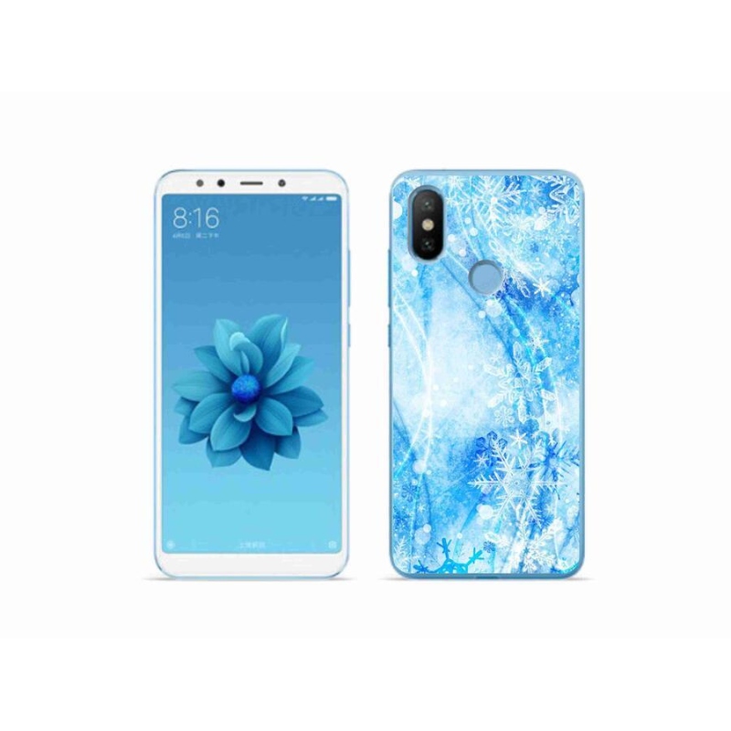 Gélový kryt mmCase na mobil Xiaomi Mi A2 - snehové vločky