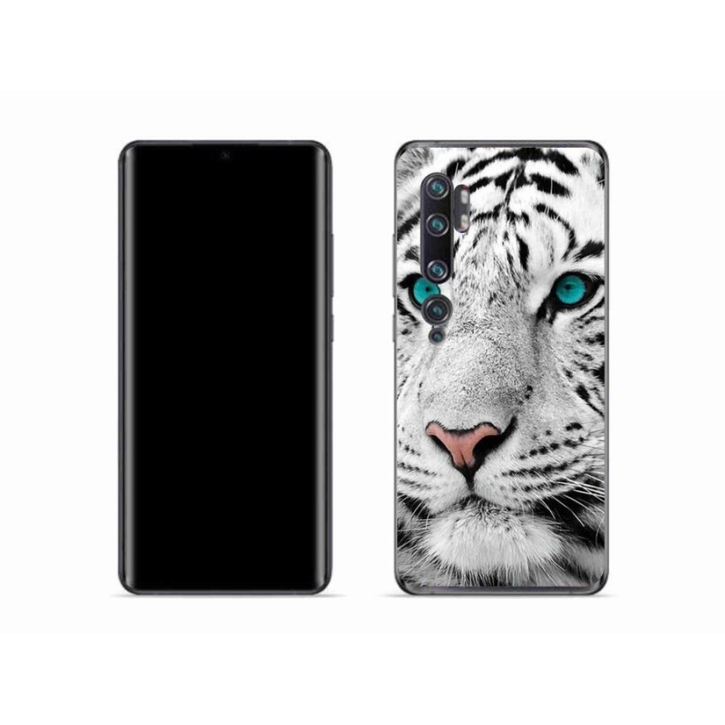 Gélový kryt mmCase na mobil Xiaomi Mi Note 10 - biely tiger