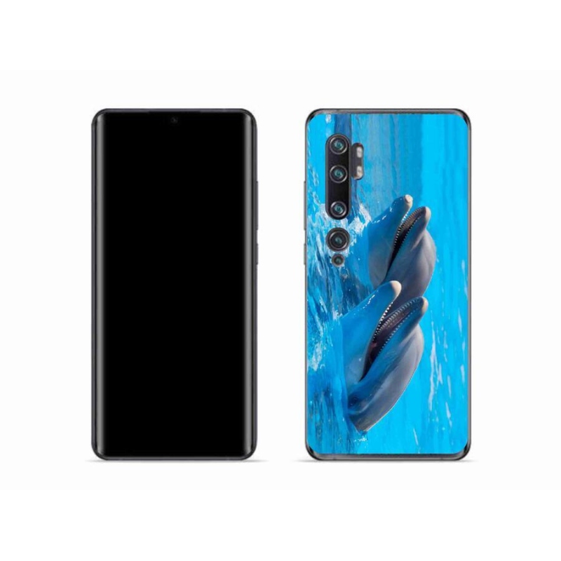 Gélový kryt mmCase na mobil Xiaomi Mi Note 10 - delfíny