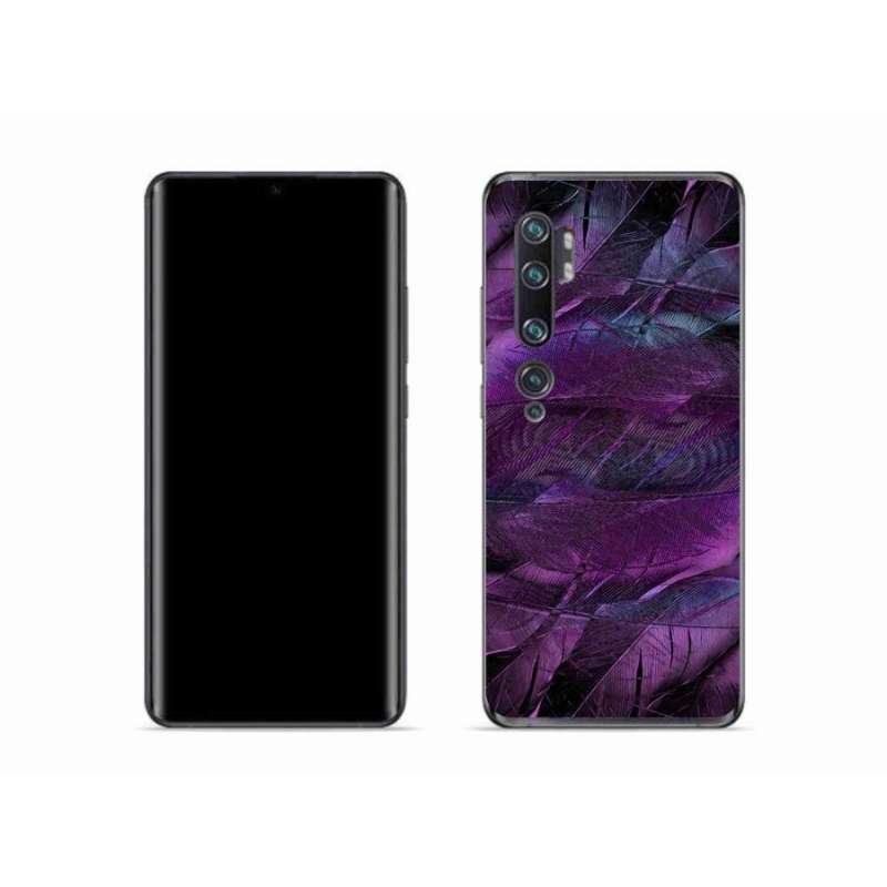 Gélový kryt mmCase na mobil Xiaomi Mi Note 10 - fialová pierka