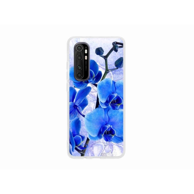 Gélový kryt mmCase na mobil Xiaomi Mi Note 10 Lite - modré kvety