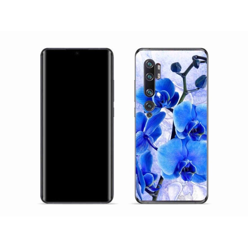 Gélový kryt mmCase na mobil Xiaomi Mi Note 10 - modré kvety