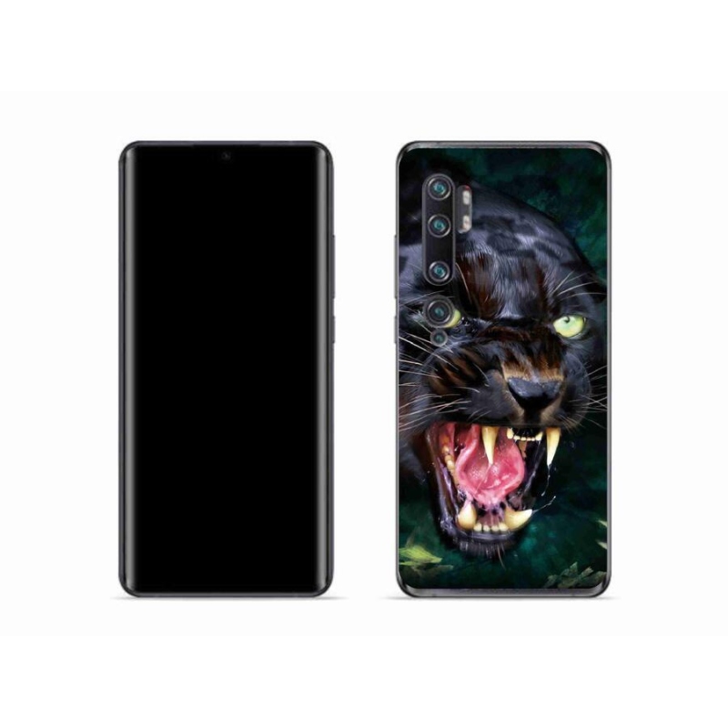 Gélový kryt mmCase na mobil Xiaomi Mi Note 10 - rozzúrený čierny panter