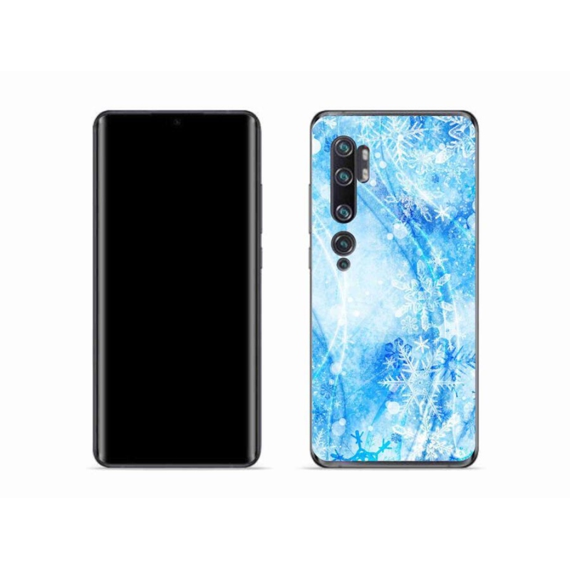 Gélový kryt mmCase na mobil Xiaomi Mi Note 10 - snehové vločky