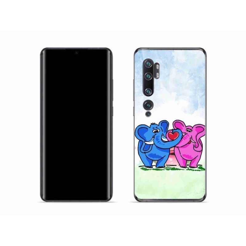 Gélový kryt mmCase na mobil Xiaomi Mi Note 10 - zamilovaní slony