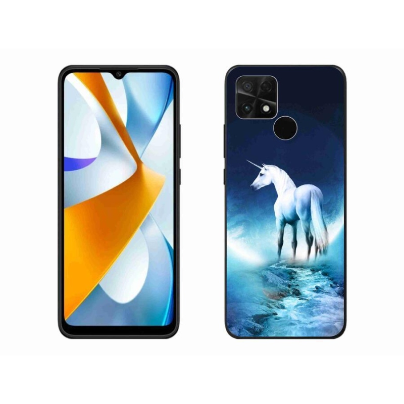 Gélový kryt mmCase na mobil Xiaomi Poco C40 - biely jednorožec