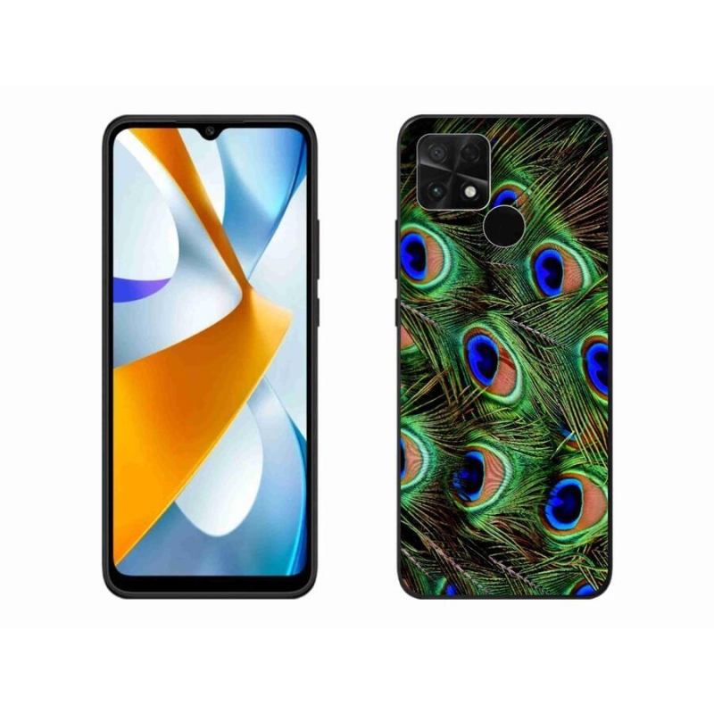 Gélový kryt mmCase na mobil Xiaomi Poco C40 - pávie perie