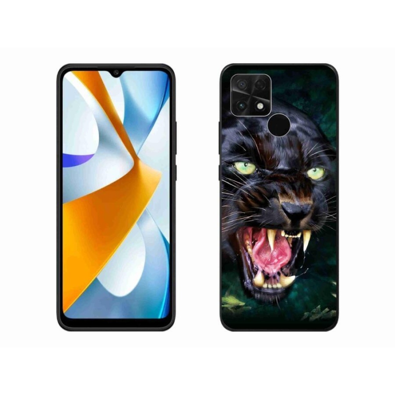 Gélový kryt mmCase na mobil Xiaomi Poco C40 - rozzúrený čierny panter