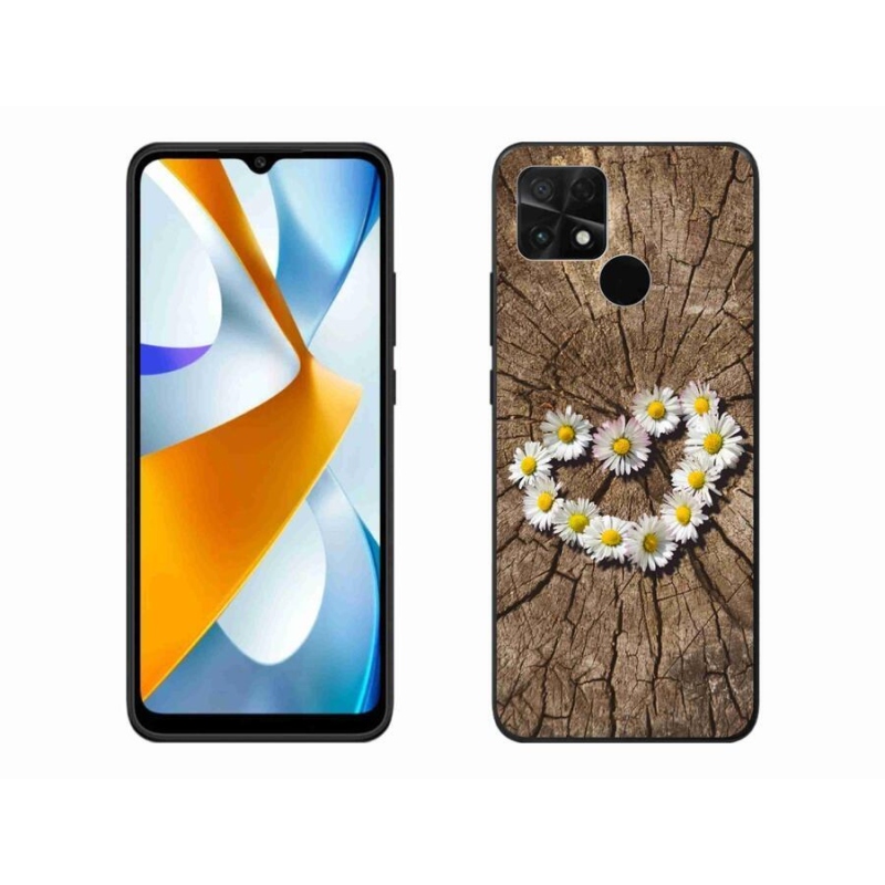 Gélový kryt mmCase na mobil Xiaomi Poco C40 - srdce z margarét