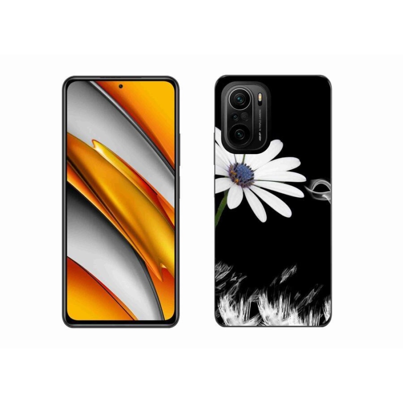 Gélový kryt mmCase na mobil Xiaomi Poco F3 - biela kvetina