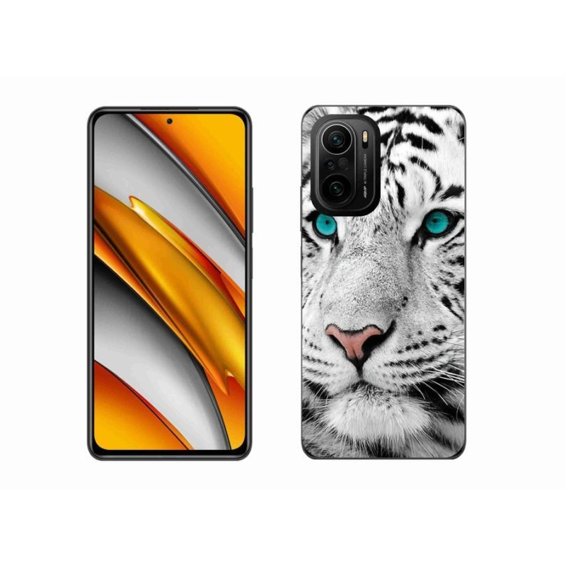 Gélový kryt mmCase na mobil Xiaomi Poco F3 - biely tiger