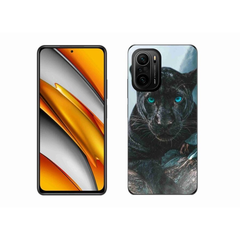 Gélový kryt mmCase na mobil Xiaomi Poco F3 - čierny panter