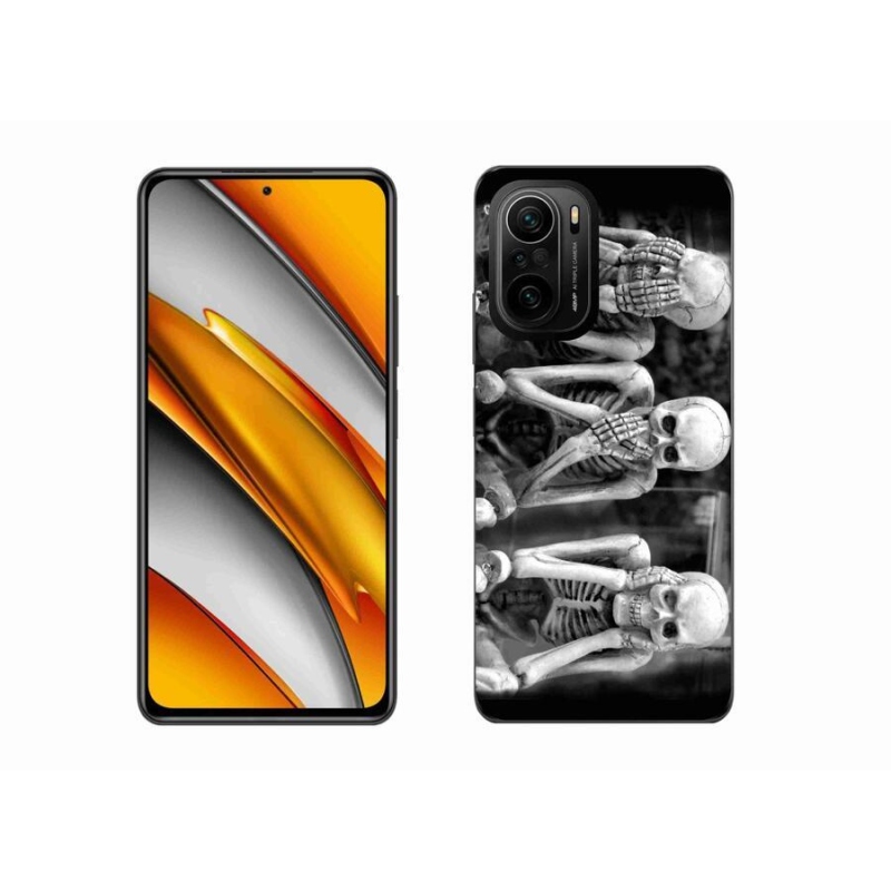 Gélový kryt mmCase na mobil Xiaomi Poco F3 - kostlivci