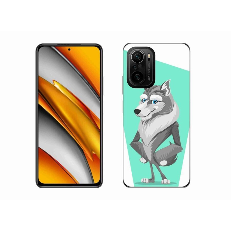 Gélový kryt mmCase na mobil Xiaomi Poco F3 - kreslený vlk