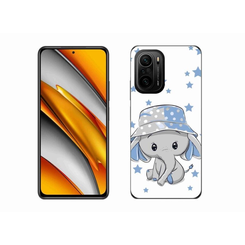 Gélový kryt mmCase na mobil Xiaomi Poco F3 - modrý slon