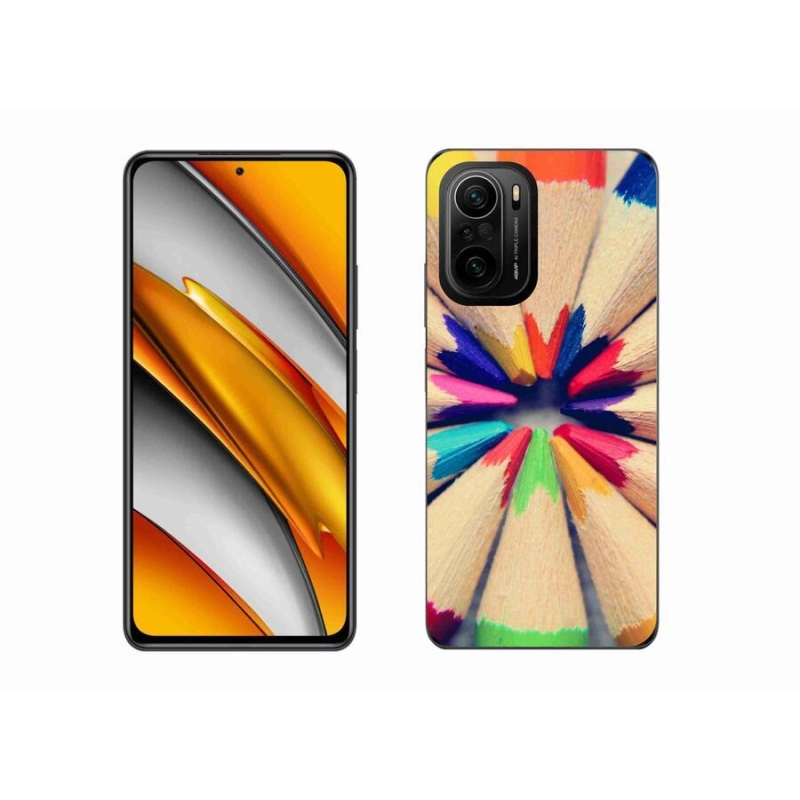 Gélový kryt mmCase na mobil Xiaomi Poco F3 - pastelky