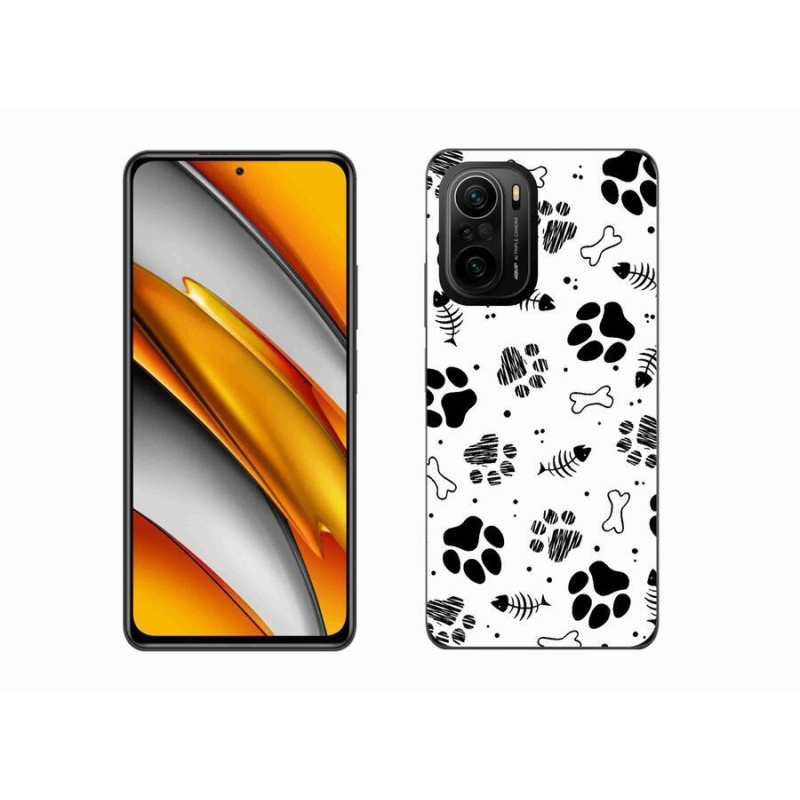 Gélový kryt mmCase na mobil Xiaomi Poco F3 - psie labky 1