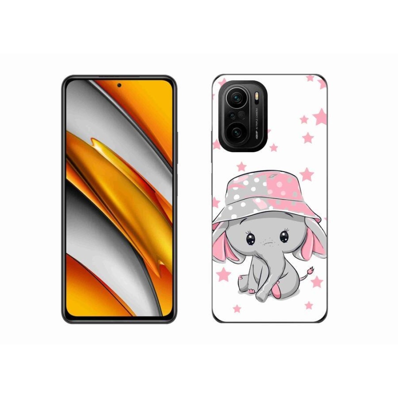 Gélový kryt mmCase na mobil Xiaomi Poco F3 - ružový slon