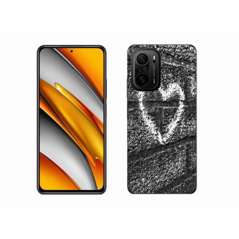 Gélový kryt mmCase na mobil Xiaomi Poco F3 - srdce na stene