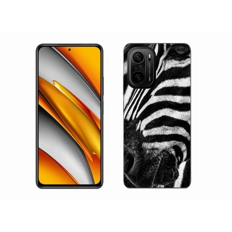 Gélový kryt mmCase na mobil Xiaomi Poco F3 - zebra