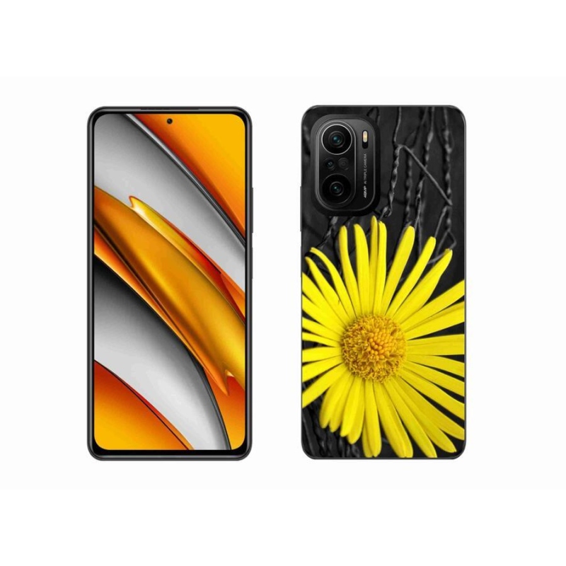 Gélový kryt mmCase na mobil Xiaomi Poco F3 - žltý kvet