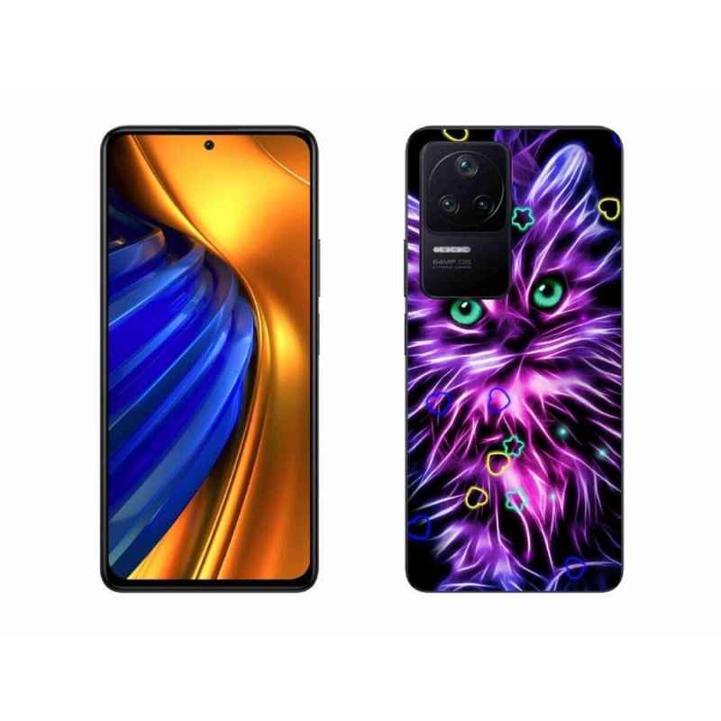 Gélový kryt mmCase na mobil Xiaomi Poco F4 - abstraktná mačka