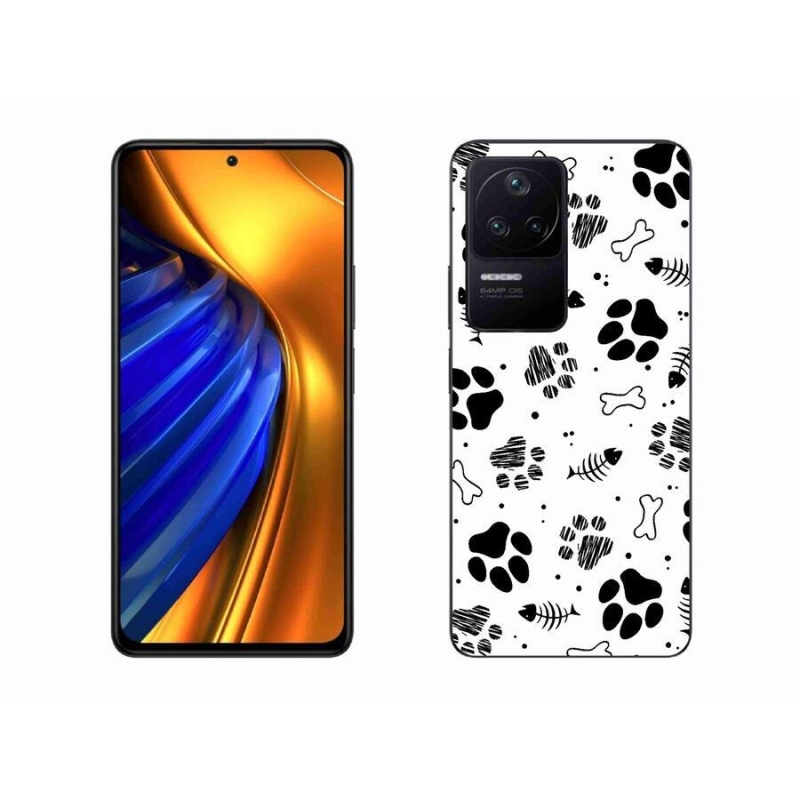 Gélový kryt mmCase na mobil Xiaomi Poco F4 - psie labky 1