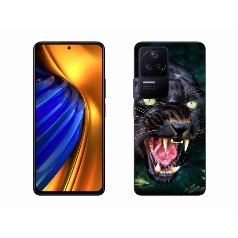 Gélový kryt mmCase na mobil Xiaomi Poco F4 - rozzúrený čierny panter