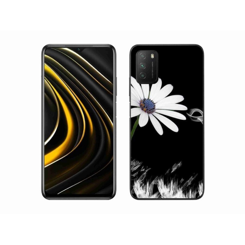 Gélový kryt mmCase na mobil Xiaomi Poco M3 - biela kvetina