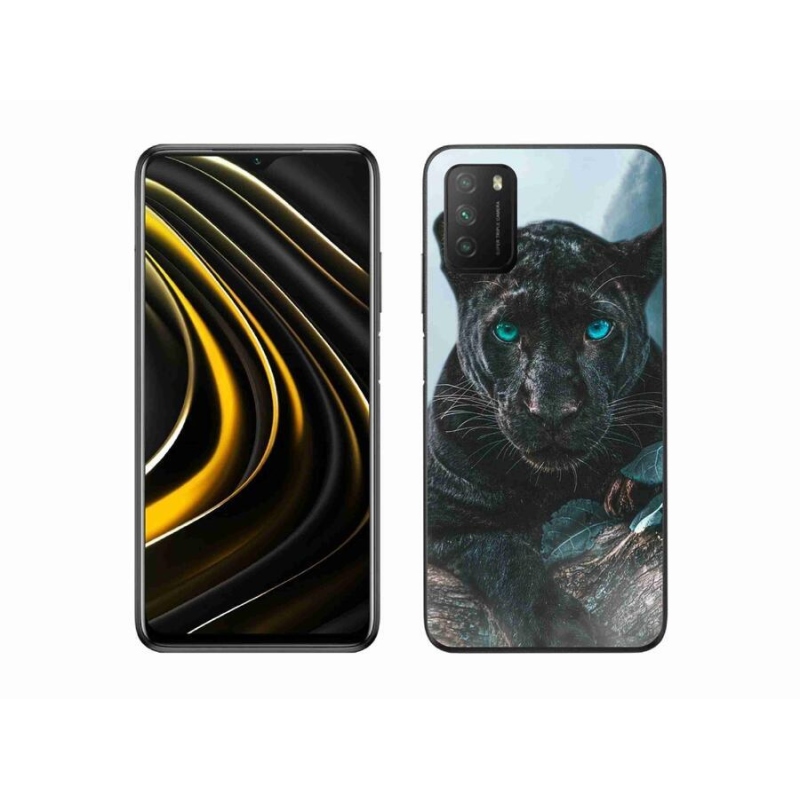 Gélový kryt mmCase na mobil Xiaomi Poco M3 - čierny panter