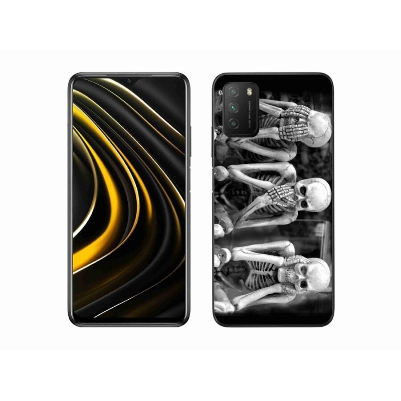 Gélový kryt mmCase na mobil Xiaomi Poco M3 - kostlivci