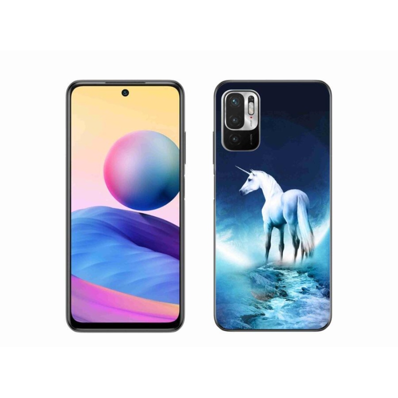 Gélový kryt mmCase na mobil Xiaomi Poco M3 Pro/5G - biely jednorožec