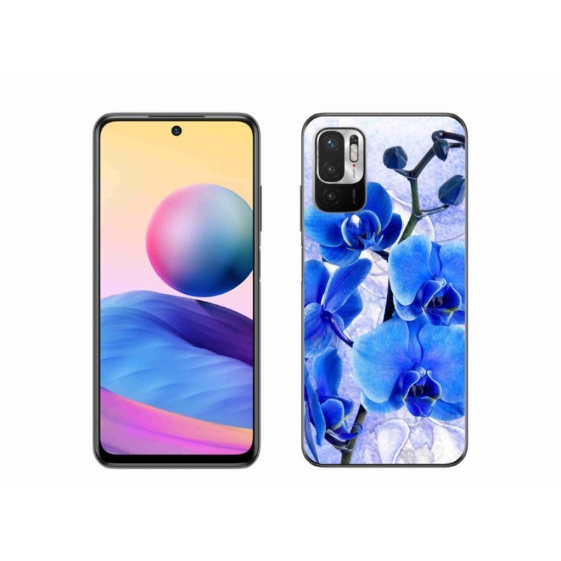 Gélový kryt mmCase na mobil Xiaomi Poco M3 Pro/5G - modré kvety