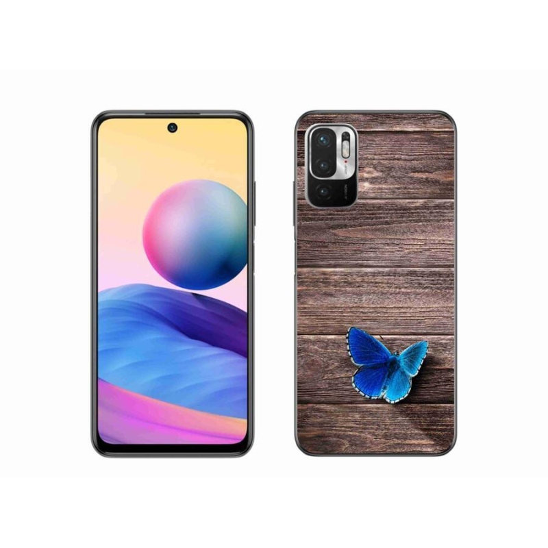 Gélový kryt mmCase na mobil Xiaomi Poco M3 Pro/5G - modrý motýľ 1