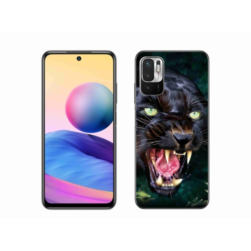 Gélový kryt mmCase na mobil Xiaomi Poco M3 Pro/5G - rozzúrený čierny panter