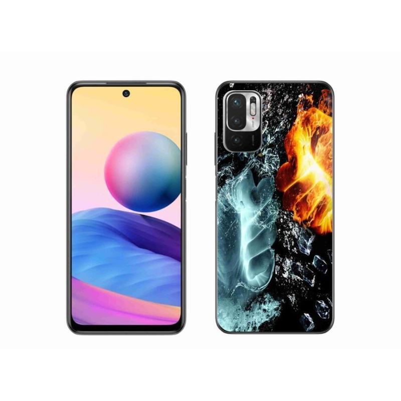 Gélový kryt mmCase na mobil Xiaomi Poco M3 Pro / 5G - voda a oheň