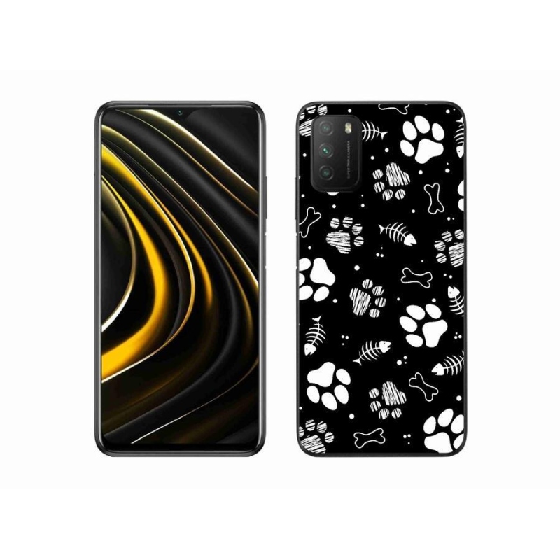 Gélový kryt mmCase na mobil Xiaomi Poco M3 - psie labky