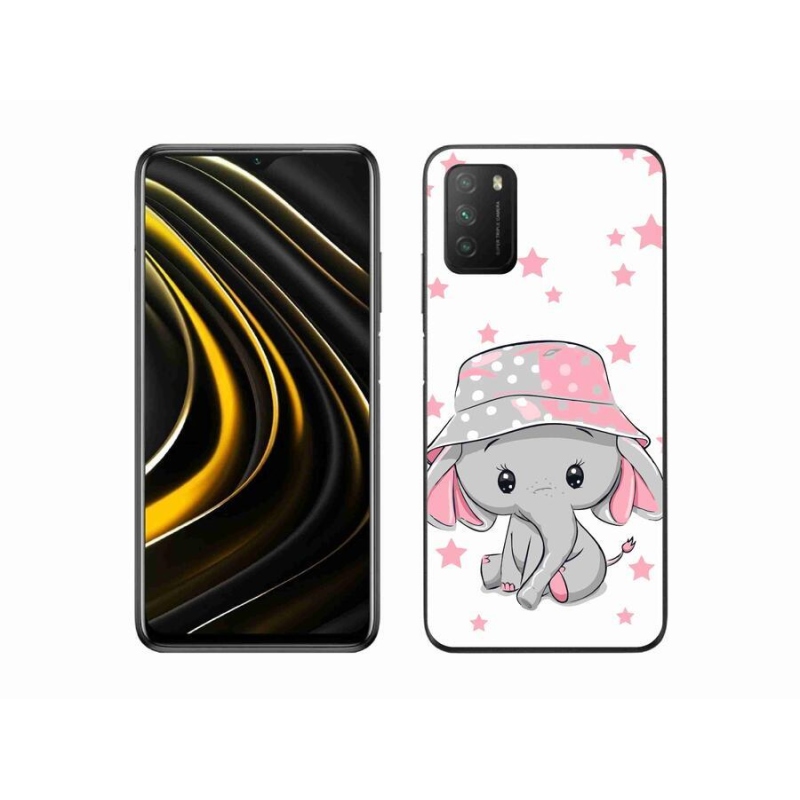 Gélový kryt mmCase na mobil Xiaomi Poco M3 - ružový slon