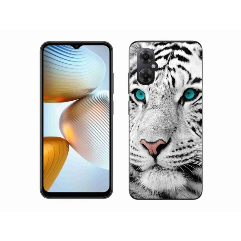 Gélový kryt mmCase na mobil Xiaomi Poco M4 5G - biely tiger