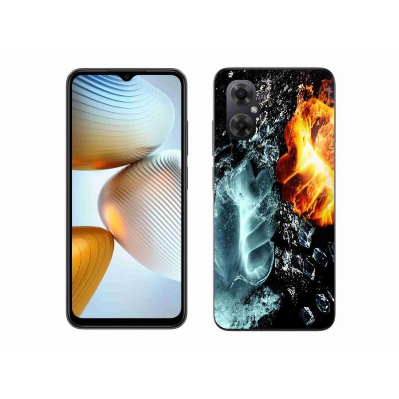 Gélový kryt mmCase na mobil Xiaomi Poco M4 5G - voda a oheň