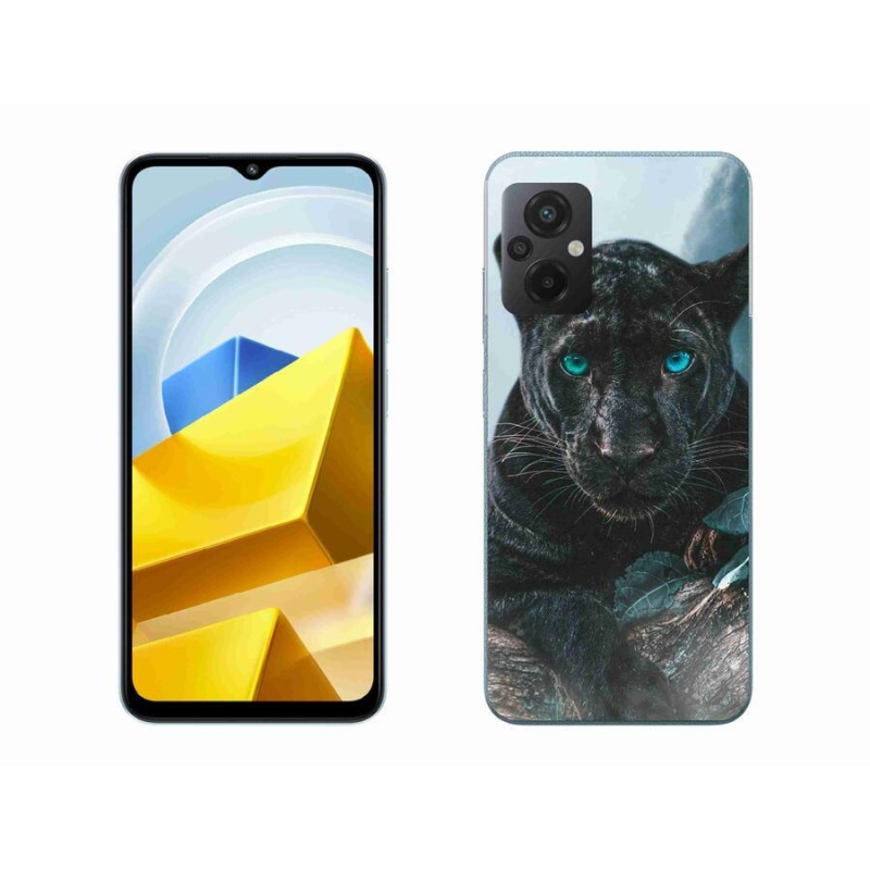 Gélový kryt mmCase na mobil Xiaomi Poco M5 4G - čierny panter