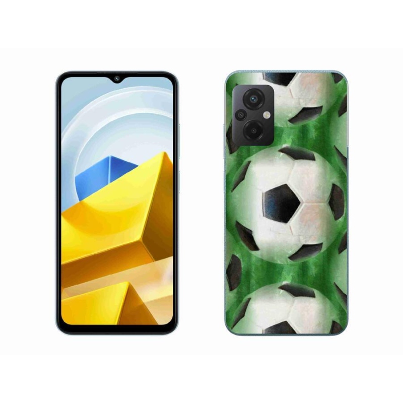 Gélový kryt mmCase na mobil Xiaomi Poco M5 4G - futbalová lopta