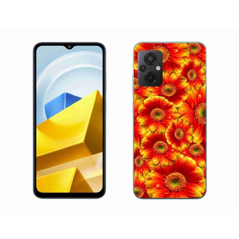 Gélový kryt mmCase na mobil Xiaomi Poco M5 4G - gerbera 1