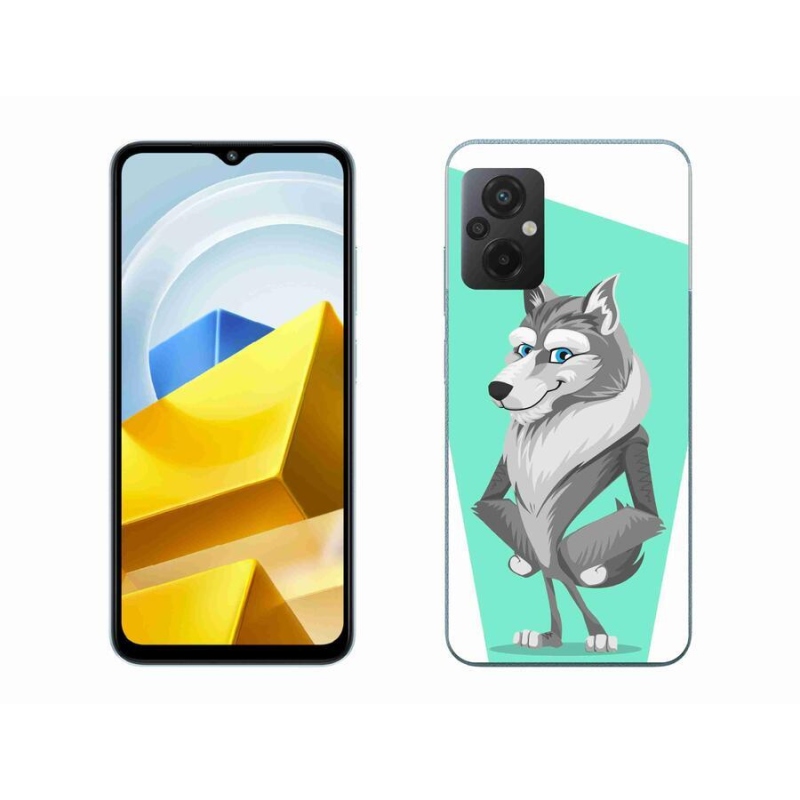 Gélový kryt mmCase na mobil Xiaomi Poco M5 4G - kreslený vlk