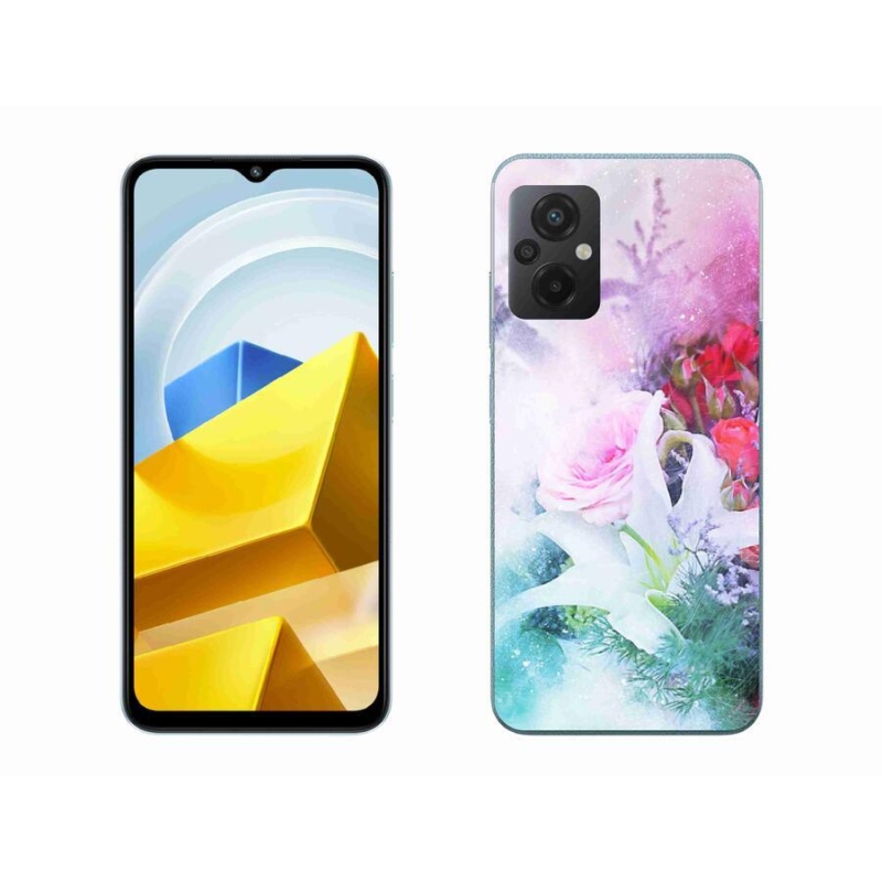 Gélový kryt mmCase na mobil Xiaomi Poco M5 4G - kvety 4